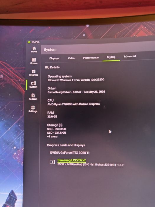 Setup Gaming Complet cu Monitor si Periferice– RTX 3080 Ti Aorus, Monitor Odyssey G7 240Hz, Ryzen 7, 32GB