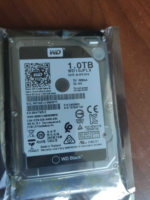WD Black 1TB WD10JPLX 7200 RPM SATA 6 Gb/s 32MB 9.5 MM 2.5 Inch 2 BUC SIGILATE