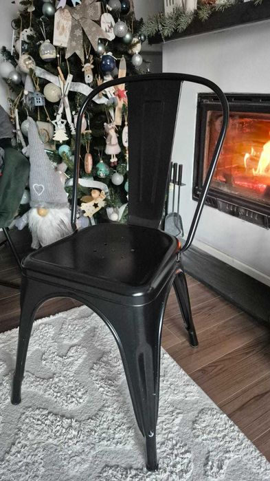 Scaun metal negru
