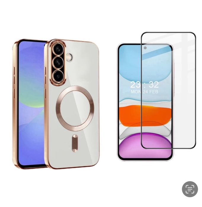 Husa Magnetica Luxury+Folie Sticla Samsung A35/A55/A36/A56/A16/A17/A07