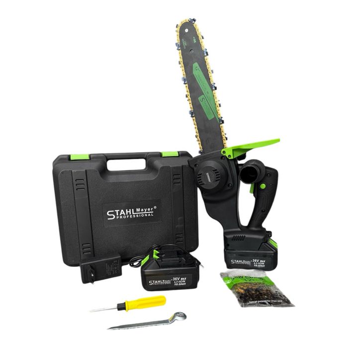 Акумулаторна резачка STAHLMAYER 36V 10Ah 2 батерии 2 вериги 35см шина