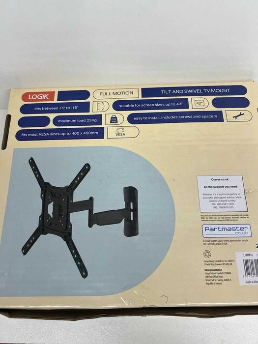 ТВ стойка LOGIK LFMM16 Full Motion TV Bracket 43 Inches