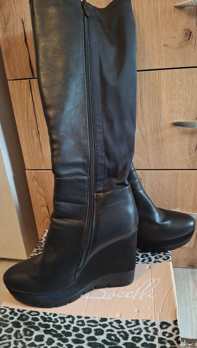 Дамски ботуши от плат и еко кожа Paolo Botticelli.