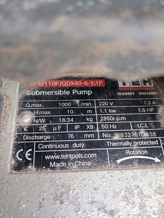 Продам насос водяной мощный