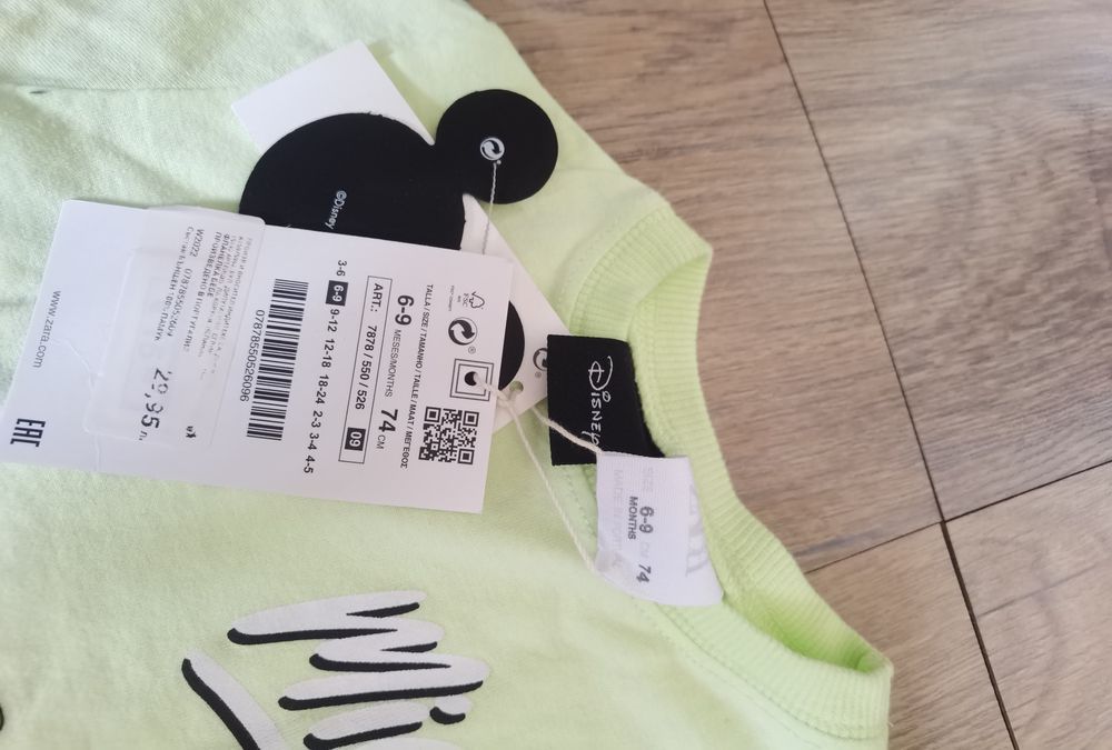 Комплект къси панталонки и блузка Zara Mickey Mouse