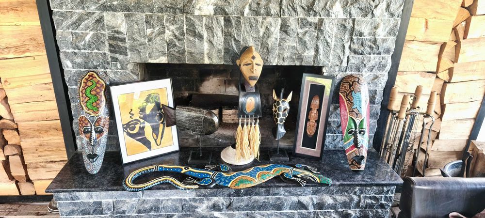 Декорация маска туземец жираф гущер