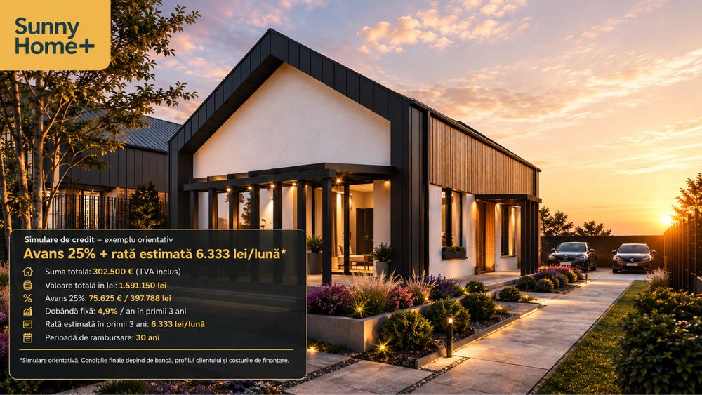 Sunny Home+ | Casă PARTER+ | Pregătită pentru energie aproape zero | ZALAU