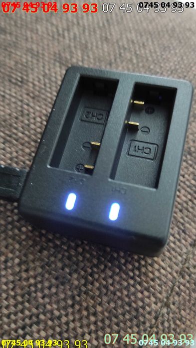 acumulator si incarator tip go pro cu proba NOI