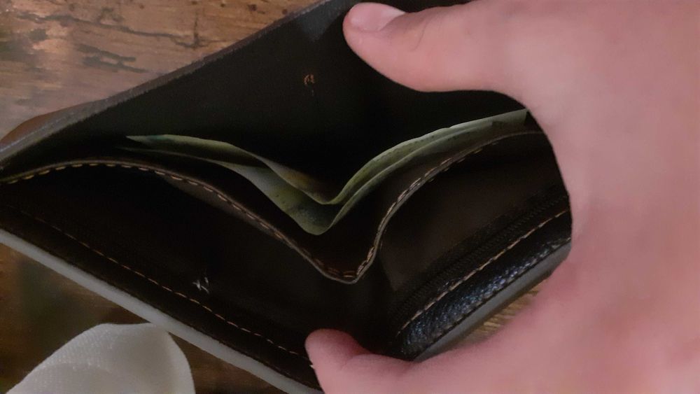 Portofel piele intoarsa + Ceas CADOU