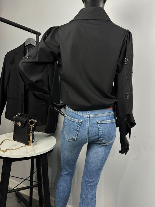 Дамска риза с камъни два цвята