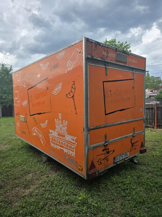 Remorcă Fast Food / Food Truck Complet Utilat – Afacere la Cheie Cârnați Germani & Austricei