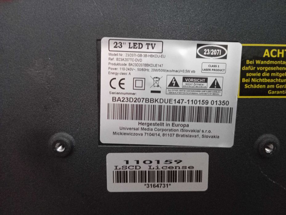 Телевизор  23" (58см) Blaupunkt, LCD