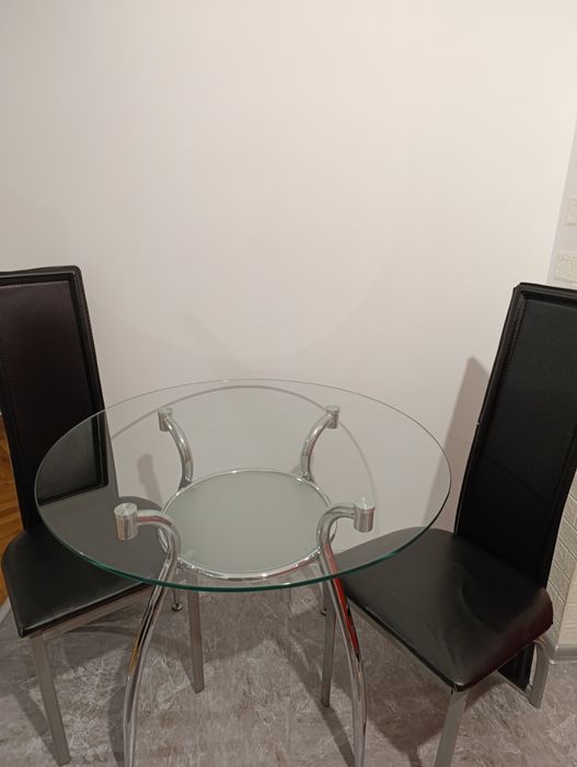 Стъклена маса + 6 стола
