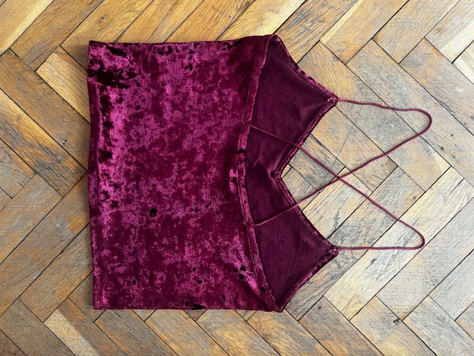 Кадифен потник в бордо