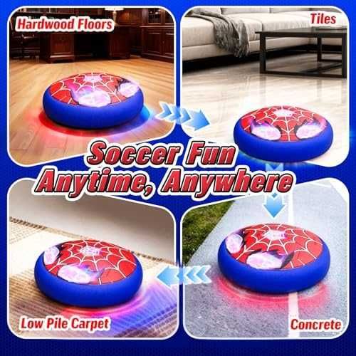 Нова LED футболна топка за момчета – плаваща играчка с мрежа паяк игра