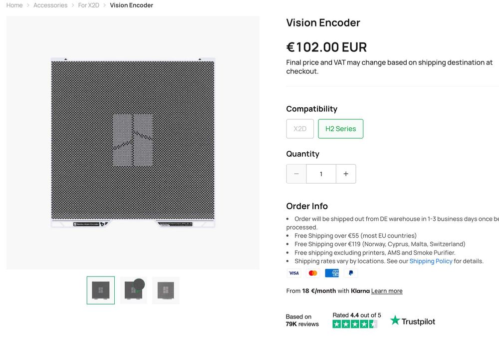 Placa BambuLab H2D Vision Encoder