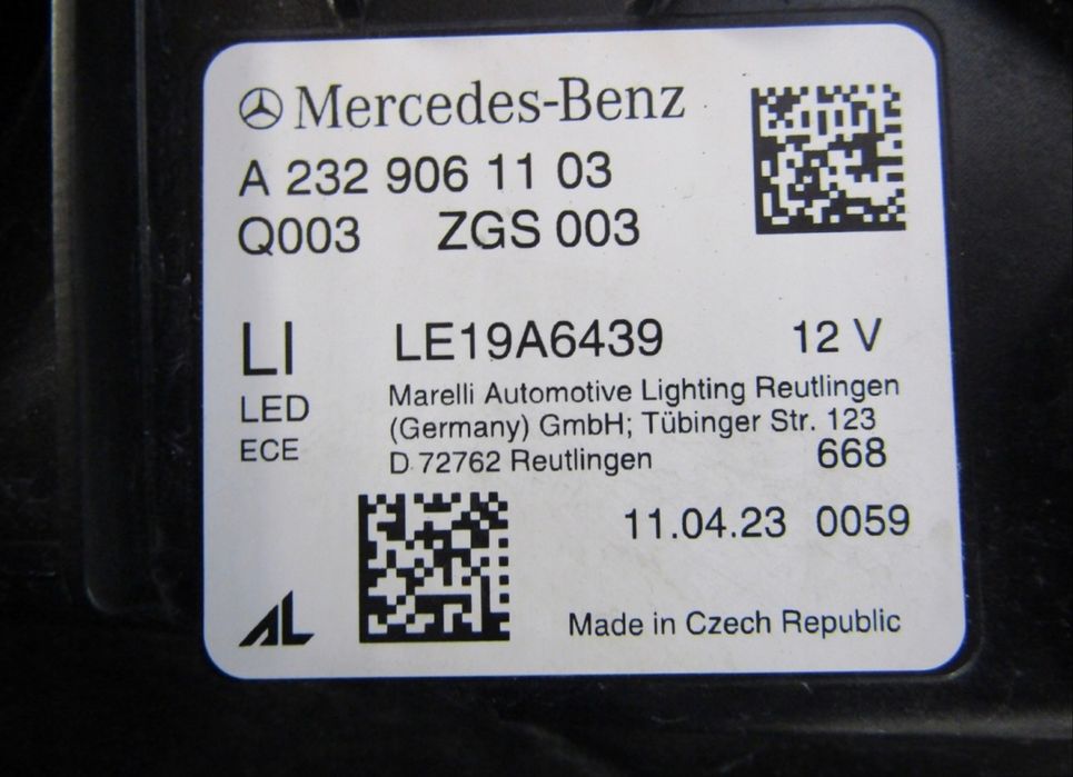 Фар ляв Мерцедес СЛ MERCEDES SL W232 FULL LED LH A2329061103 22