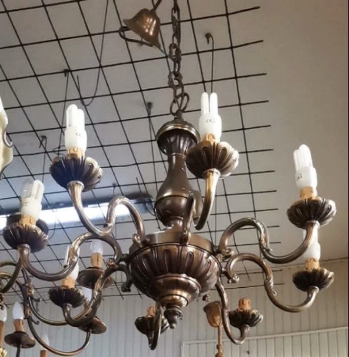 Boem candelabru din bronz cu 8 brate ideal accesoriu pentru camera, st