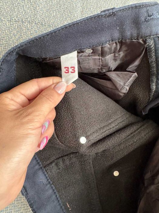 Утепленные классические джинсы на мальчика 8-9 лет