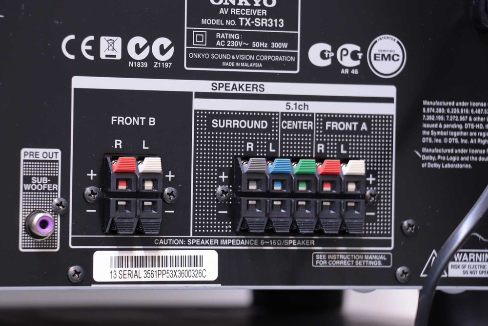 Statie 500W,Onkyo,5.1,HDMI,USB,WRAT,3D Ready+Telecomandă.