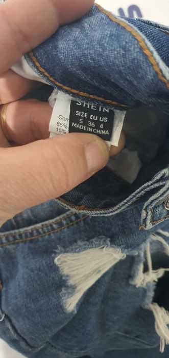 Blugi damă SHEIN talie înaltă S (36) ripped