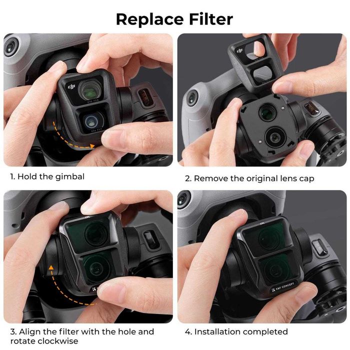 UV CPL ND Филтри K&F Concept за DJI Air 3