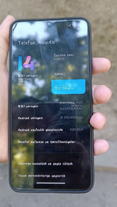 Redmi 9T, xotirasi 6/128