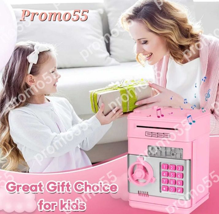 ПРОМО! Детска Музикална Касичка с Парола Светлини за Банкноти и Монети