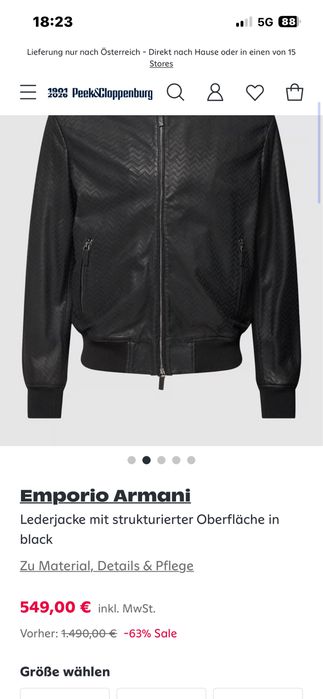 Emporio Armani MILANO - Кожено яке размер 50-М / Оригинал