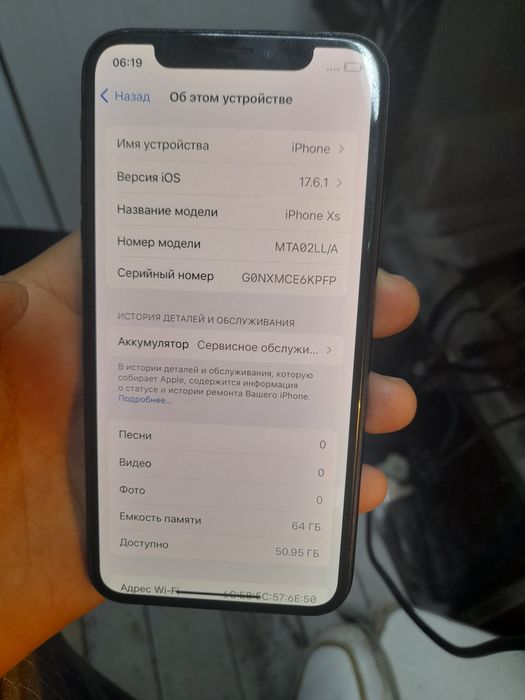 Iphone xs 64 gb qora