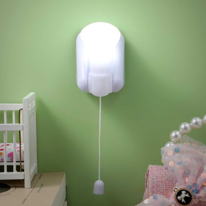 Set 2 lampi LED portabile cu snur pe baterii pt garaj dulap pod pivnit