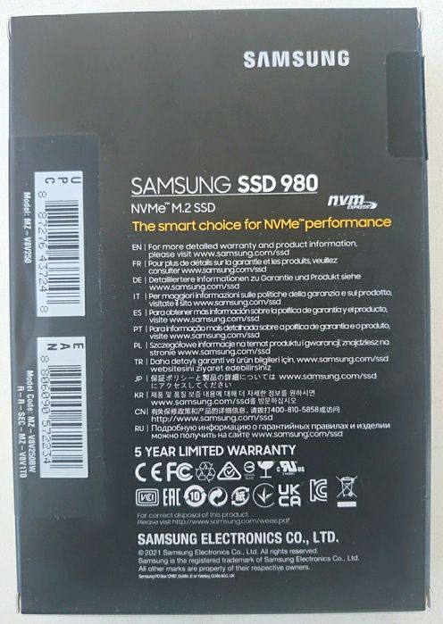 Samsung 980 M.2 / SSD ССД / Диск, хранилище