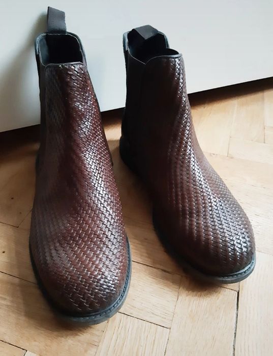 Ghete Zara, mar 40, piele naturala
