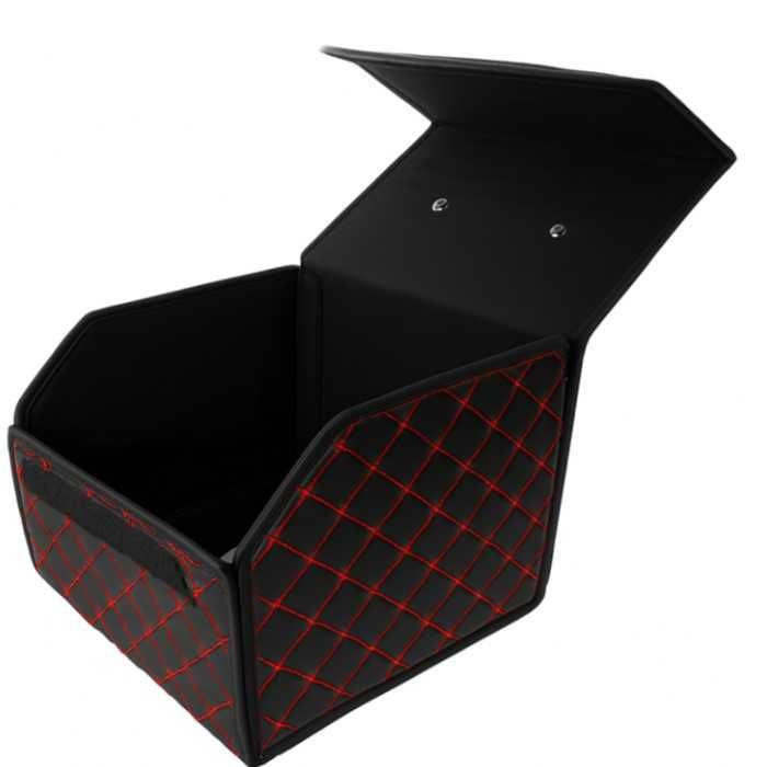 LUX кожен органайзер Automat, Сгъваем, Червен шев, Различни размери