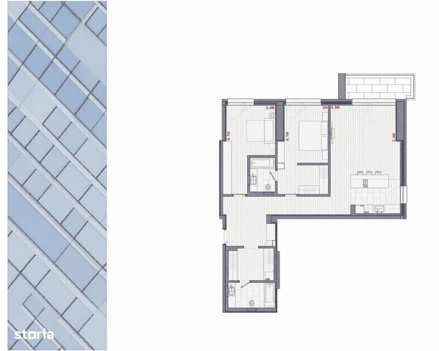 One Herăstrău Towers | 3 camere mobilat și utilat premium