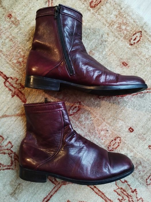 Bally винтидж мъжки боти цвят Бургунди 42