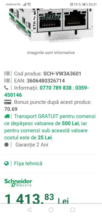 Convertizor frecvență Schneider 0,37kw