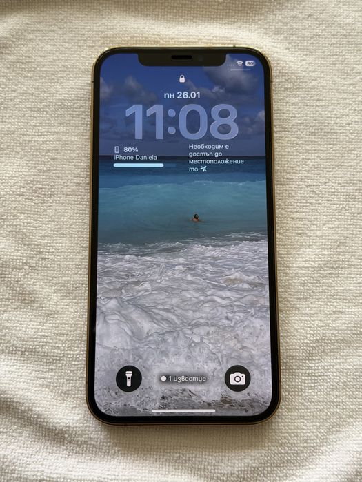 iPhone 12 Pro 256 GB Gold – като нов, пълен комплект, от оператор