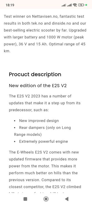 Trotineta electrica E-wheels V2 PRO