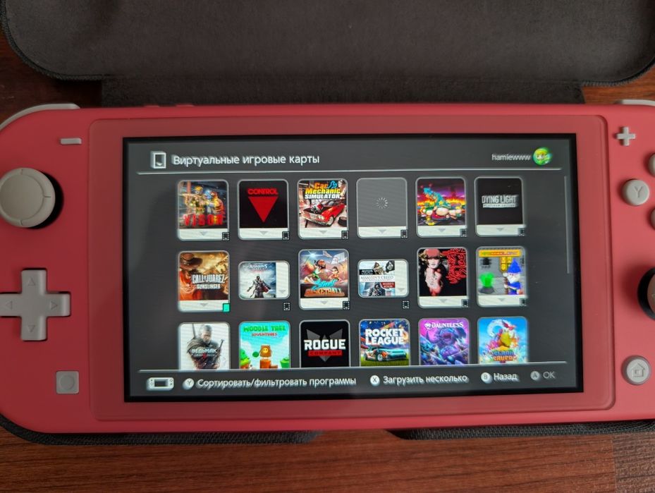 Nintendo switch lite цвет коралловый