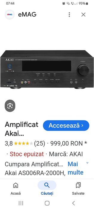Amplificator AKAI plus bonus un DVD