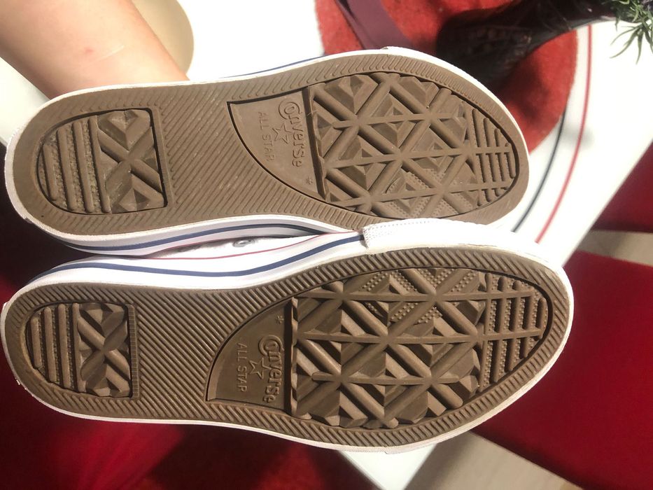 Teniși înalți cu siret Converse albi, copii