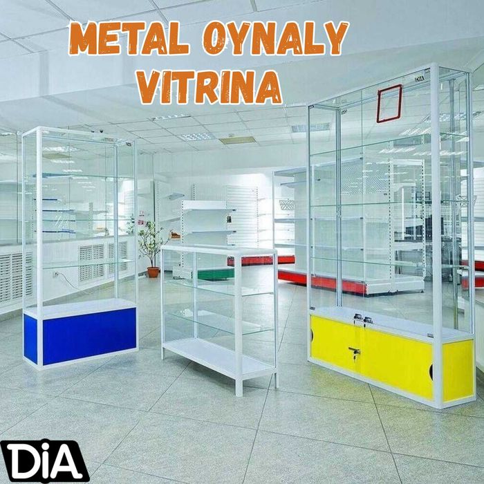 Oynaly vitrina, Акция, прилавки, savdo vitrinalar stellajlar