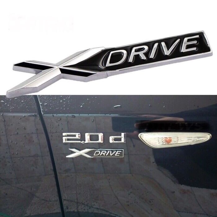 Emblema Sticker logo grila bord Xdrive BMW M Performance aluminiu X5 6