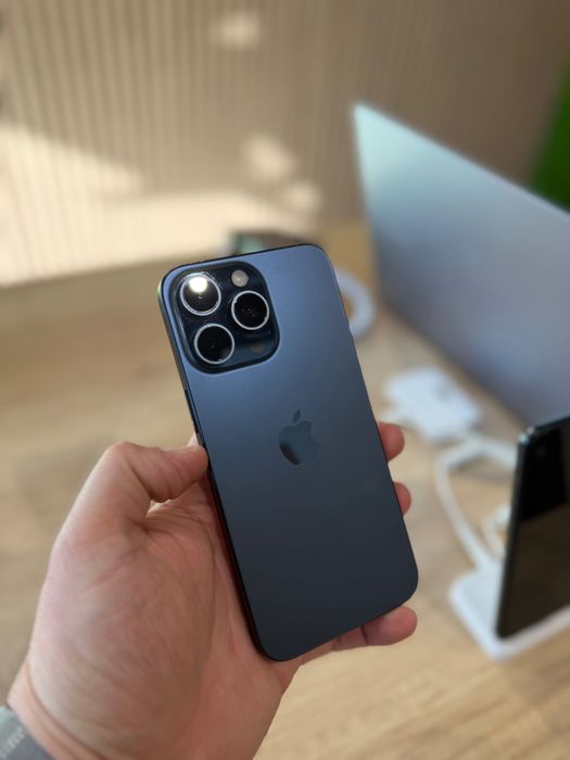 **ATSGSM.RO** iPhone 15 Pro Max 256Gb Blue/Baterie100%/Fact+Gar 12 luni