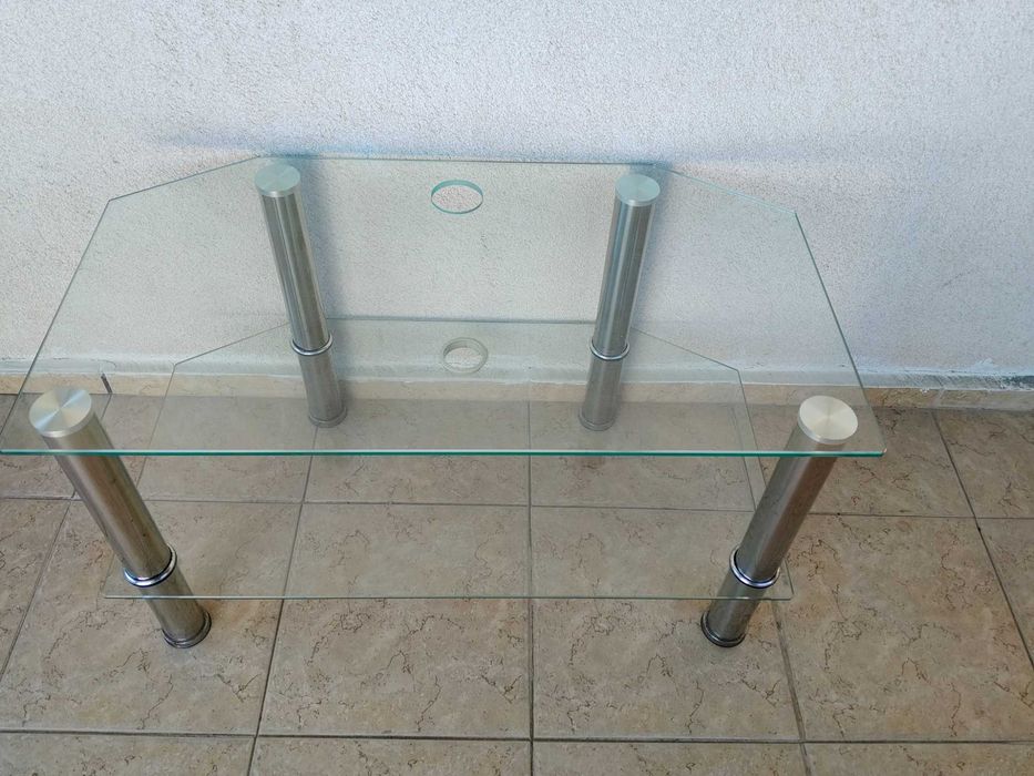 Стъклена маса за телевизор, закалено стъкло
