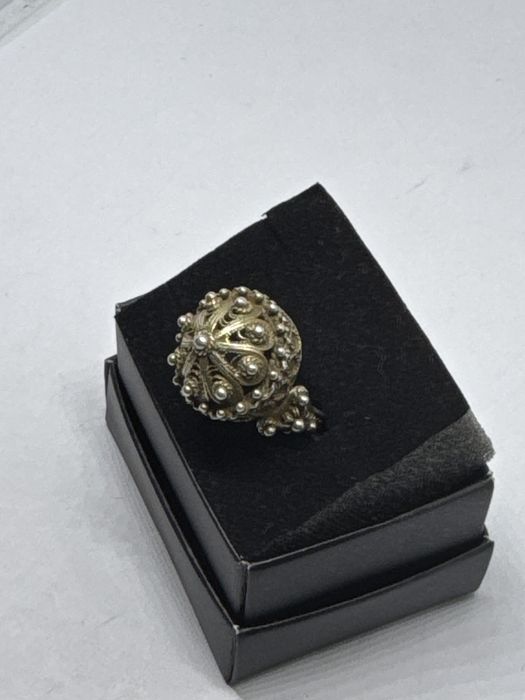 сребърен дамски пръстен 10.95гр 14к 585