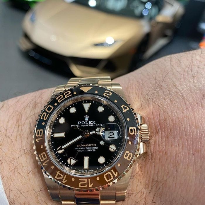 Rolex gmt - master ll roze