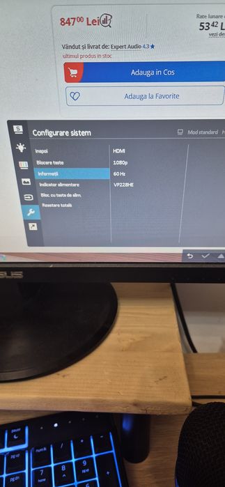 Monitor Asus vp228he