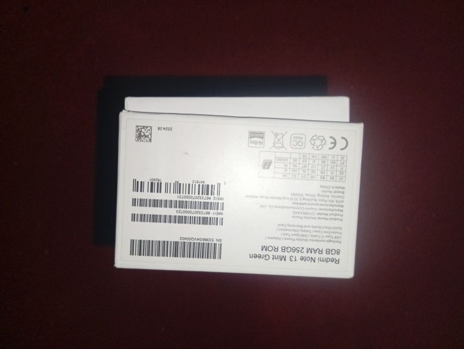 Redmi note 13 8/256gb xotira 5000ming amper zaryatkasi